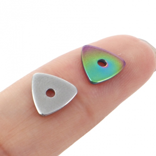Bild von 304 Edelstahl Zwischenperlen Spacer Dreieck 8mm x 8mm, 10 Stück