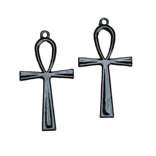 Picture of Zinc Based Alloy Religious Pendants Black Cross