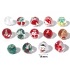 Picture of Lampwork Glass Christmas Beads Round Multicolor Enamel