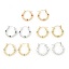 Immagine di 316 Acciaio inossidabile Elegante orecchino cerchio Multicolore A Forma di U Smalto 21mm x 20mm, Posta / Filo Dimensione: (21 misura), 1 Paio