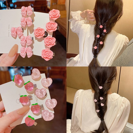 Picture of Acrylic Cute Hair Clips Pink