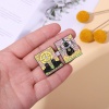 Picture of Punk Pin Brooches Rectangle Cat Multicolor Enamel