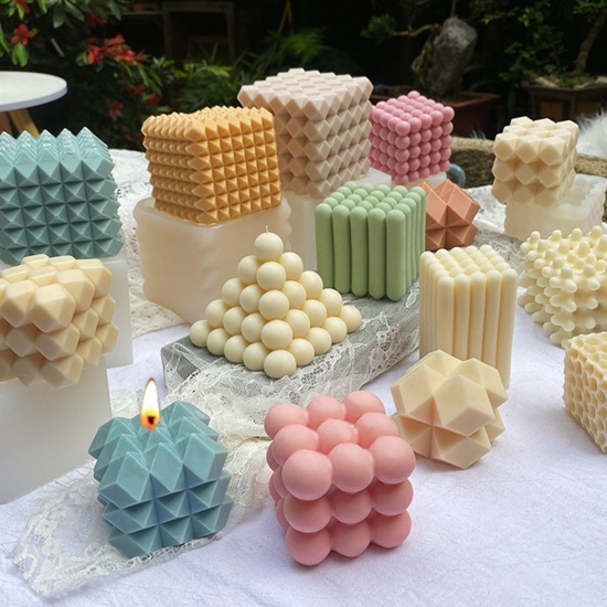 Picture of Silicone Resin Mold For Jewelry Magic Square Soap Candle Making White