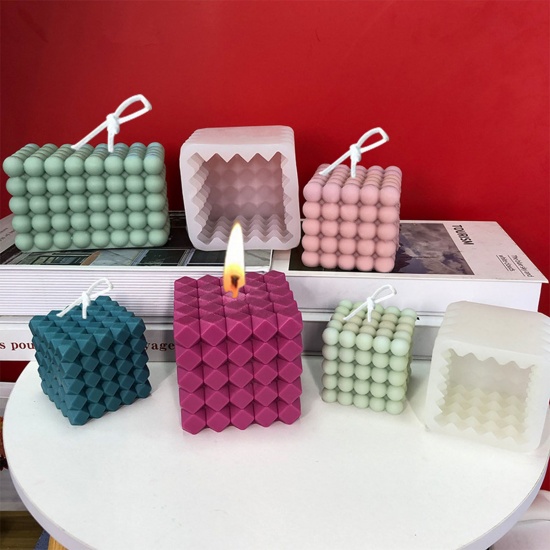 Picture of Silicone Resin Mold For Jewelry Magic Square Soap Candle Making White