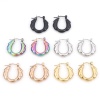 Picture of 316 Stainless Steel Hoop Earrings U-shaped 21mm x 20mm