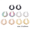 Picture of 316 Stainless Steel Hoop Earrings U-shaped 21mm x 20mm