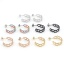 Picture of 316 Stainless Steel Hoop Earrings C Shape Heart Hollow 24mm x 20mm