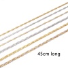 Imagen de 304 Acero Inoxidable Cadena Serpiente Collares Trenzado 45cm longitud, 1 Unidad