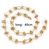Picture of 304 Stainless Steel Handmade Link Chain Necklace Rope Knot 40cm(15 6/8") long