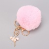Picture of Stylish Keychain & Keyring Gold Plated Multicolor Ballerina Pom Pom Ball Clear Rhinestone