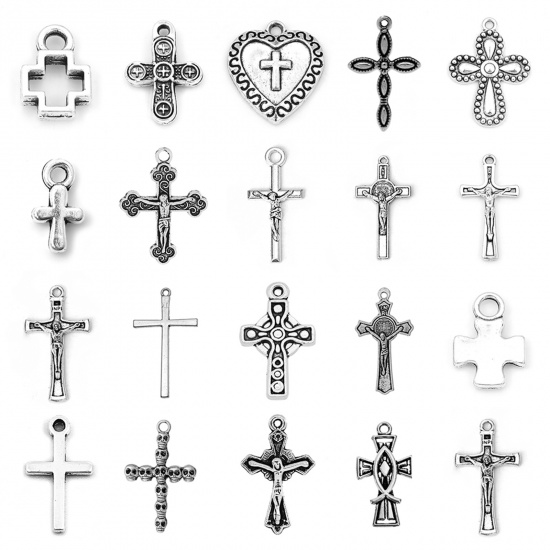 Picture of Zinc Based Alloy Religious Charms Antique Silver Color