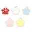 Immagine di Lega di Zinco Memoriale dell'animale Charms Artiglio Della Zampa di Cane Oro Placcato Multicolore Smalto 17mm x 16mm , 20 Pz