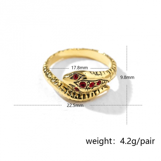 Picture of Retro Open Adjustable Wrap Rings Snake Animal