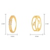 Picture of Eco-friendly Retro Stylish 18K Real Gold Plated Copper & Cubic Zirconia Unadjustable Rings For Women