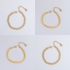Picture of Eco-friendly Simple & Casual Stylish 18K Real Gold Plated 304 Stainless Steel Textured Chain Bracelets For Women