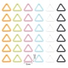 Immagine di Lega di Zinco Marcatori di Punto a maglia Triangolo Multicolore Pittura 13mm x 12mm, 1 Pacchetto