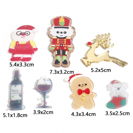 Picture of Acrylic Christmas Pendants Multicolor