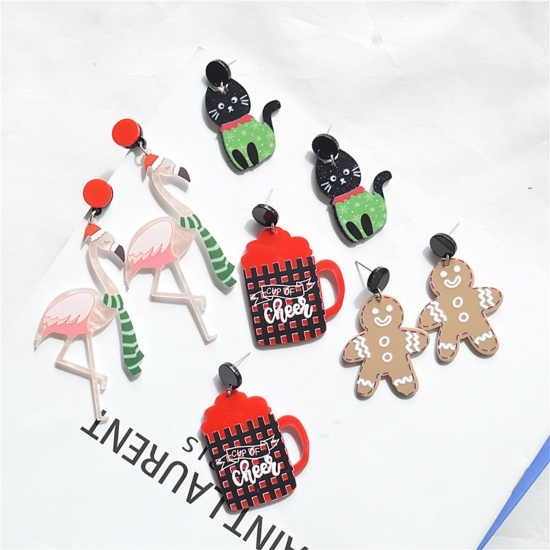 Picture of Acrylic Cute Earrings Multicolor