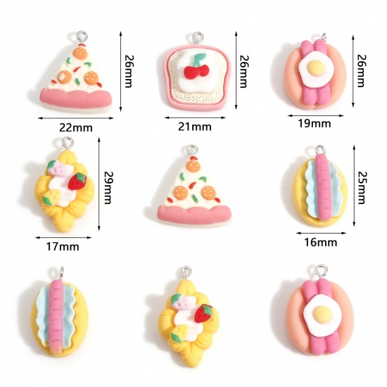 Picture of Resin Charms Food Silver Tone Multicolor
