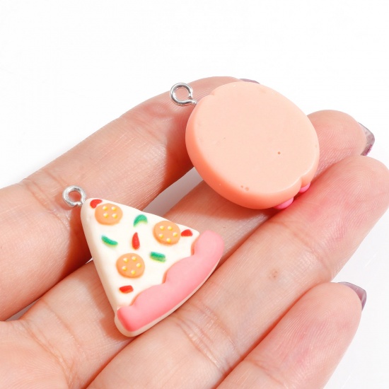 Picture of Resin Charms Food Silver Tone Multicolor