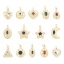 Immagine di Ottone Galassia Charms Oro Placcato Micro Spianare Trasparente Cubic Zirconiae 1 Pz