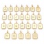 Immagine di 1 Pz Ottone Ciondoli Pendenti Rettangolo Oro Placcato Lettera Maiuscola 25mm x 14mm