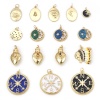 Picture of Brass Gold Plated Multicolor Indian Chief Compass Enamel