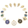 Picture of Brass Gold Plated Multicolor Indian Chief Compass Enamel