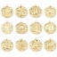 Immagine di Ottone Micro Intarsio Charms Oro Placcato Tondo Costellazione Micro Spianare Multicolore Cubic Zirconiae 25mm x 21mm, 1 Pz