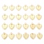 Immagine di Ottone San Valentino Charms Oro Placcato Cuore Lettera Maiuscola 19mm x 15mm, 1 Pz
