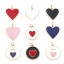 Picture of Brass Valentine's Day Charms Gold Plated Multicolor Heart Enamel