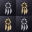 Picture of 201 Stainless Steel Dream Catcher Pendants Round Filigree 48mm x 20mm