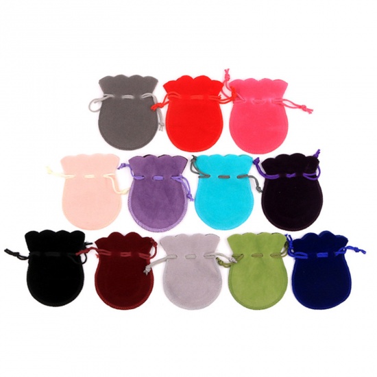Изображение Фланелет Сумки на шнурке Посудная тыква Разноцветный 10 ШТ