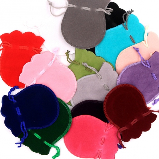 Изображение Фланелет Сумки на шнурке Посудная тыква Разноцветный 10 ШТ