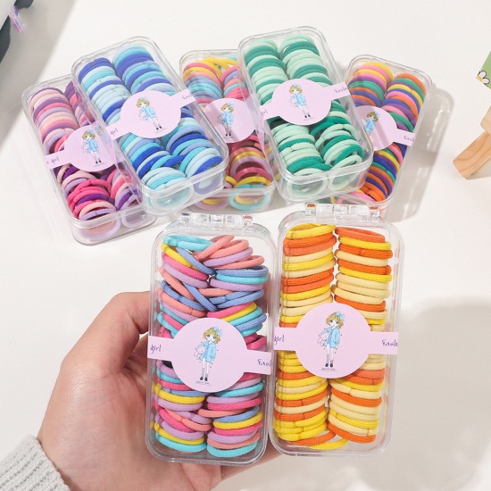 Picture of Nylon Cute Ponytail Holder Hair Ties Band Scrunchies Multicolor Elastic