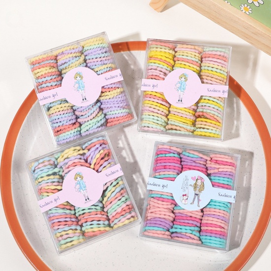 Picture of Nylon Cute Ponytail Holder Hair Ties Band Scrunchies Multicolor Elastic
