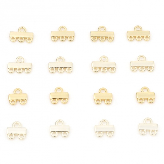 Picture of Brass Connectors Multi-layer Bracelet Connecting Clasps DIY Tassel Earring Findings Gold Plated