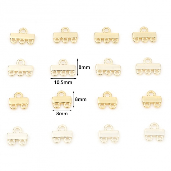 Picture of Brass Connectors Multi-layer Bracelet Connecting Clasps DIY Tassel Earring Findings Gold Plated