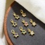 Immagine di Ottone Galassia Charms Oro Placcato Stella a Cinque Punte Multicolore Cubic Zirconiae 13mm x 7mm, 2 Pz