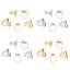 Immagine di 304 Acciaio Inossidabile Aperto Regolabile Anello Multicolore Tondo Basi per Cabochon (Adatto 12mm) 18mm (taglia di US: 7.75), 1 Pz