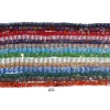 Immagine di Vetro Perline Cubo Multicolore AB Colore Sfaccettato Circa 6mm x 6mm, Foro: Circa 1.2mm, lunghezza: 58.5cm, 1 Filo (Circa 98 Pezzi/Treccia)