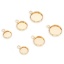 Picture of Brass Charms Round 14K Real Gold Plated Cabochon Settings