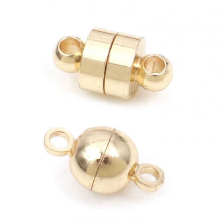 Ottone Chiusura Magnetica 14k Vero Oro Placcato 2 Pz