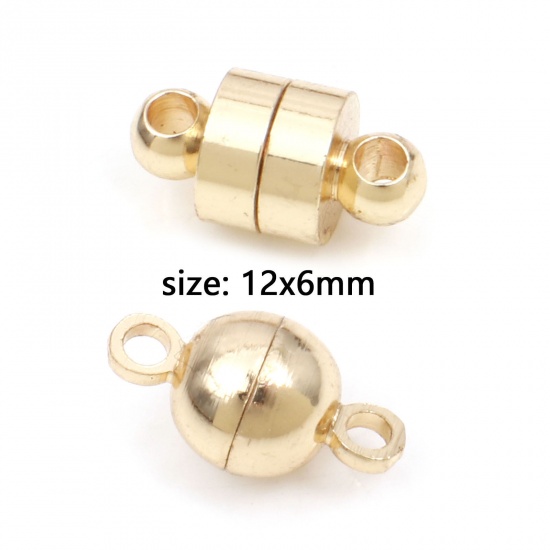 Picture of Brass Magnetic Clasps 14K Real Gold Plated