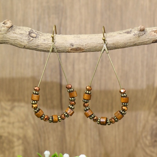 Picture of Boho Chic Bohemia Earrings Multicolor Drop Beaded
