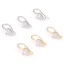 Immagine di Ottone Ganci per Orecchini Vero Oro Placcato Cuore Con anello Aperto Trasparente Cubic Zirconiae 19mm x 6mm, Dimensione di Posta / Cavo: (18 misura), 2 Pz