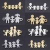 Image de Connecteurs en 201 Acier Inoxydable Bijoux de Famille Enfant et Parents Argent Mat 1 Pièce