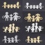Image de Connecteurs en 201 Acier Inoxydable Bijoux de Famille Enfant et Parents Argent Mat 1 Pièce