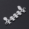 Image de Connecteurs en 201 Acier Inoxydable Bijoux de Famille Enfant et Parents Argent Mat 1 Pièce