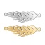 Picture of 201 Stainless Steel Connectors Multicolor Feather 22mm x 6mm